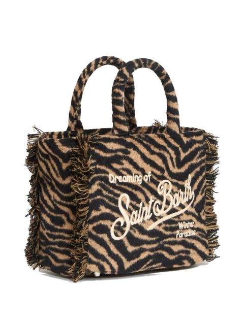 MC2 Saint Barth zebra fringe vanity satchel - Black
