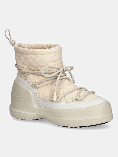 Moon Boot śniegowce MB MEZZALUNA QUILTED MID WP kolor beżowy 80D2500020 L002 - zdjęcie produktu nr 1