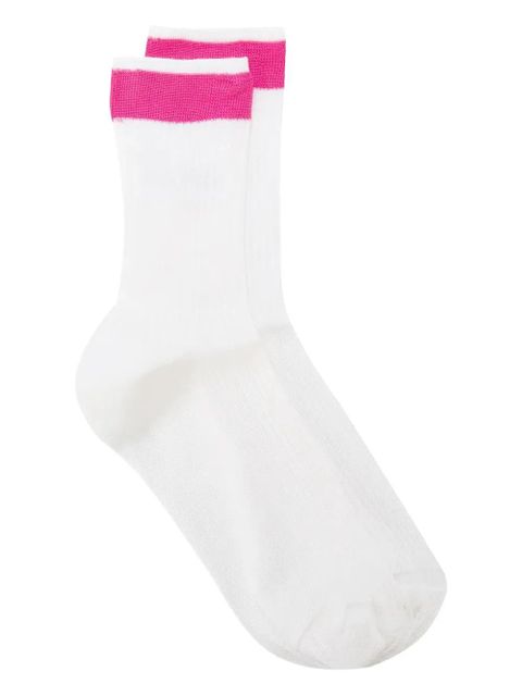 Valentino Garavani ribbed socks - White - zdjęcie produktu nr 1