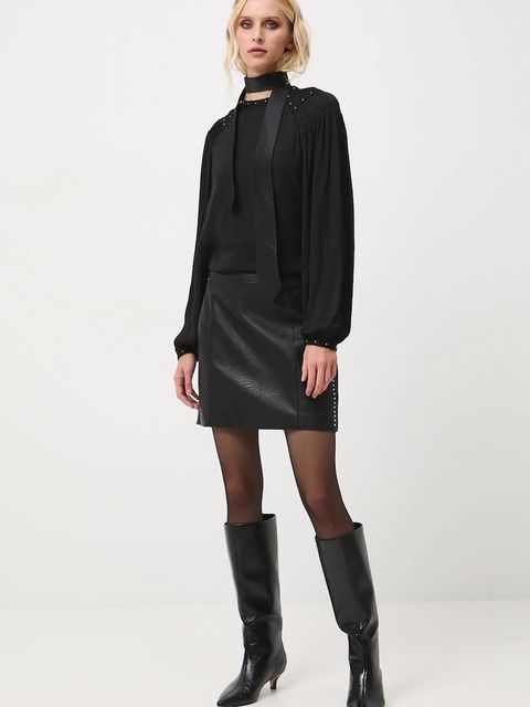 Medicine bluzka damska kolor czarny gładka