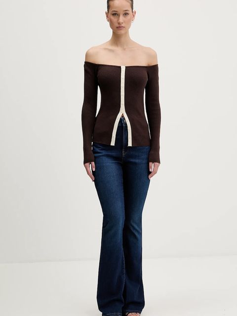 Abercrombie & Fitch sweter damski kolor brązowy KI150-5429-480 - zdjęcie produktu nr 2