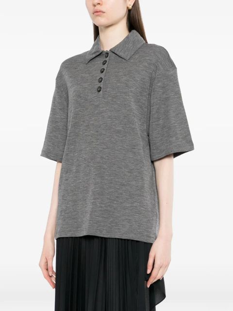 Róhe knitted polo top - Grey