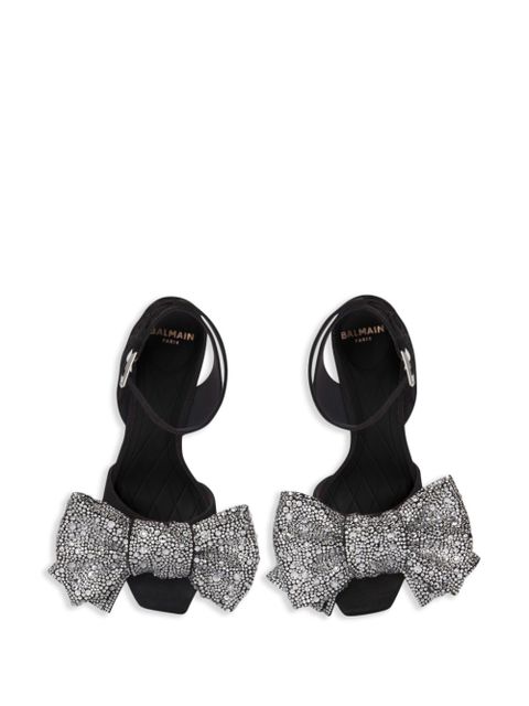 Balmain 95mm Ruby rhinestone-embellished sandals - Black - zdjęcie produktu nr 2