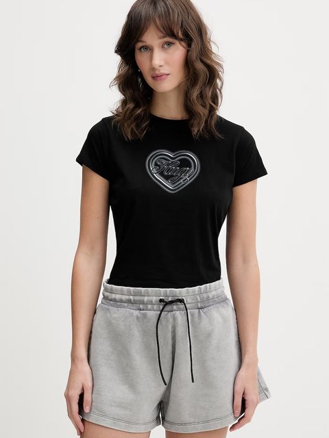 HUGO Blue t-shirt damski bawełniany Dichroma_B - zdjęcie produktu nr 2