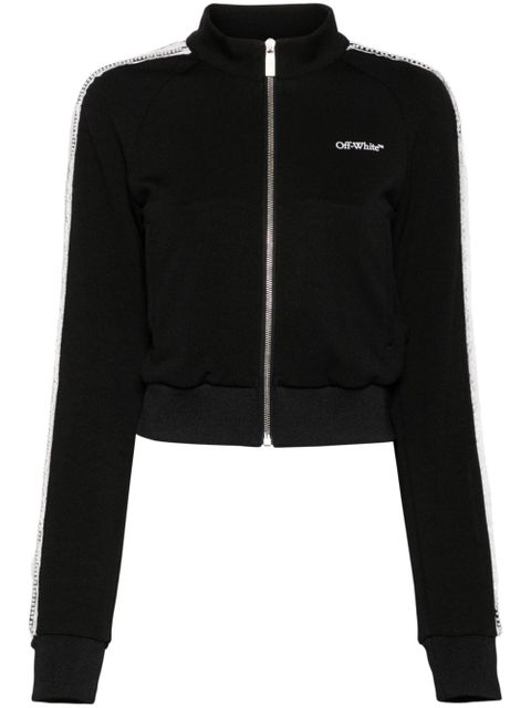 Off-White lace logo-print track jacket - Black - zdjęcie produktu nr 1