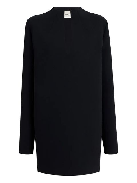 KHAITE long-sleeve keyhole mini dress - Black - zdjęcie produktu nr 1