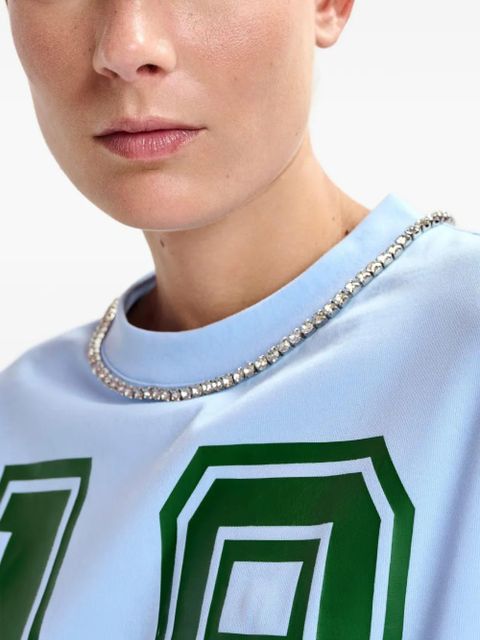 Essentiel Antwerp Jisos number-print T-shirt - Blue