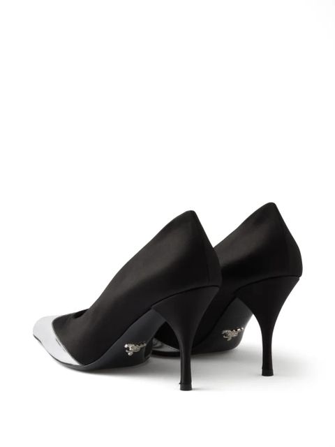 Prada 85mm satin-finish pumps - Black - zdjęcie produktu nr 2