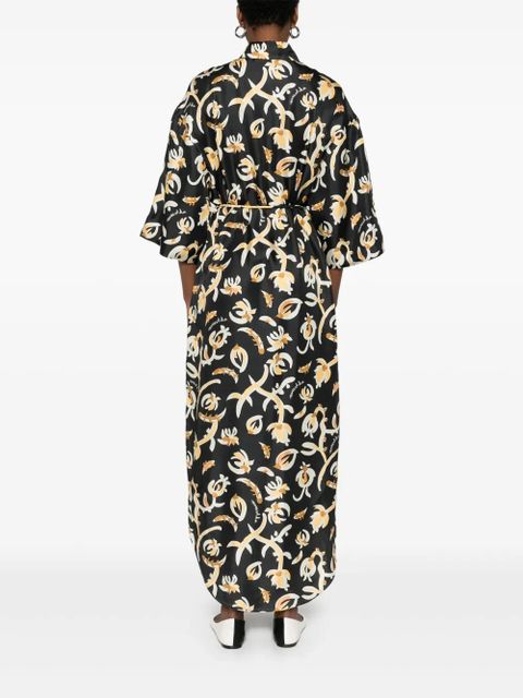 Nanushka floral-print silk maxi dress - Black