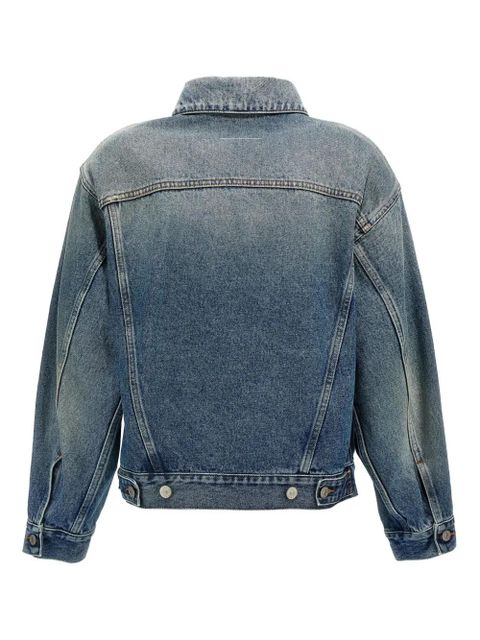 MM6 Maison Margiela cut-out denim jacket - Blue