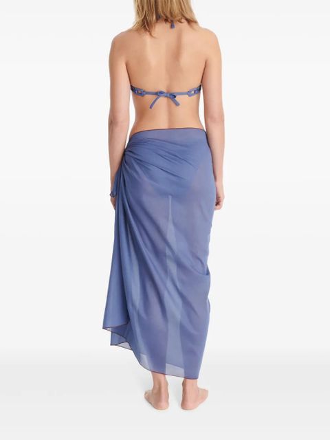 ERES Cabine logo-embroidered sarong - Blue