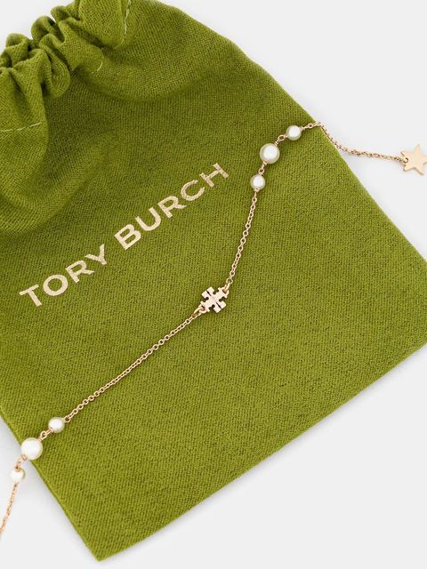 Tory Burch naszyjnik pozłacany Delicate Kira Pearl 176867-749