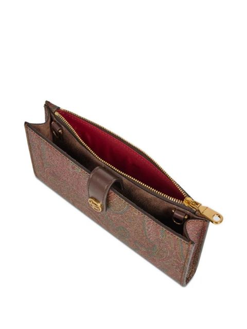 ETRO Arnica paisley shoulder-strap wallet - Brown