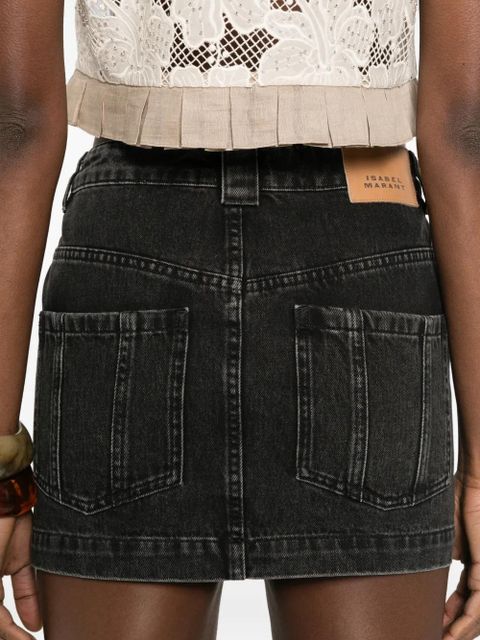MARANT ÉTOILE five-pockets denim mini skirt - Black