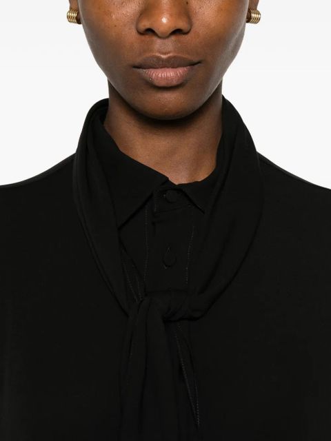 Balenciaga tie-neck shirt - Black