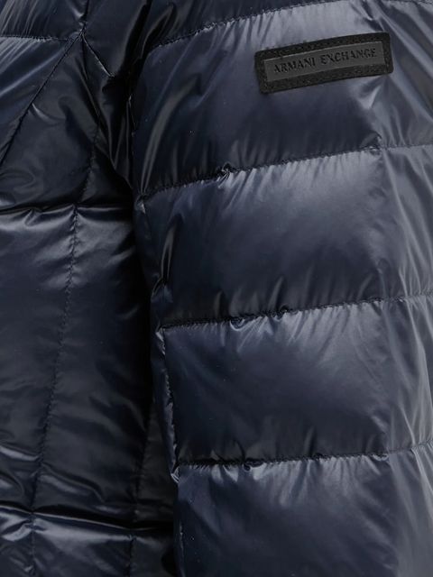 Armani Exchange kurtka puchowa kolor granatowy przejściowa XW001920 AF18757