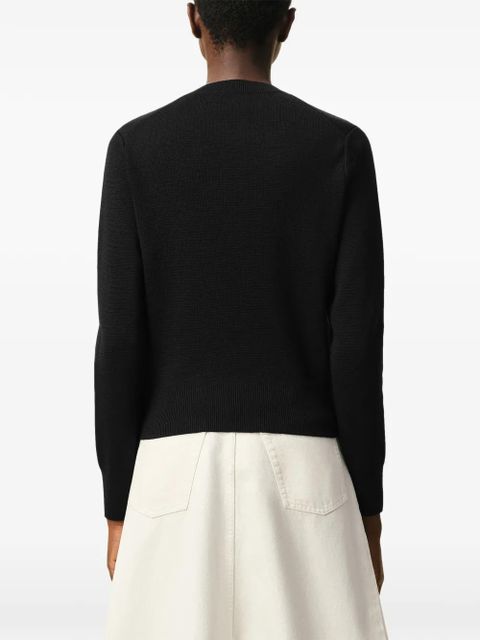 AMI Paris Ami De Coeur wool crew-neck sweater - Black