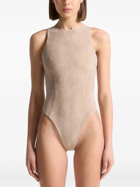 Manière De Voir Adele racer-neck bodysuit - Neutrals