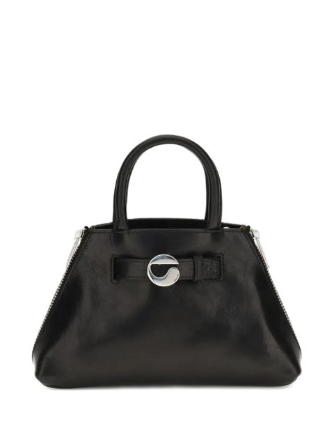 Coperni Mini Data zip-detail leather tote bag - Black - zdjęcie produktu nr 1