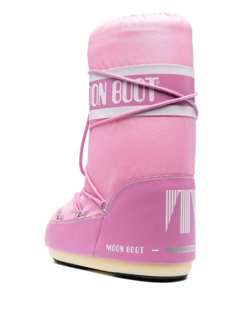 Moon Boot Icon Pink lace-up boots