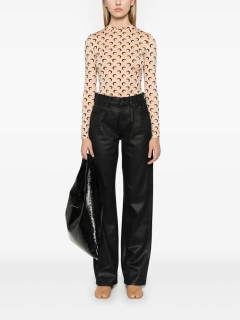 Marine Serre Crescent Moon top - Neutrals