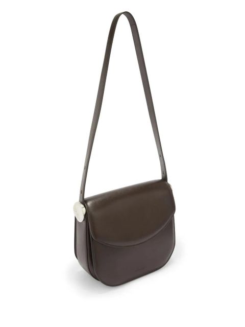 Jil Sander Coin leather crossbody bag - Brown