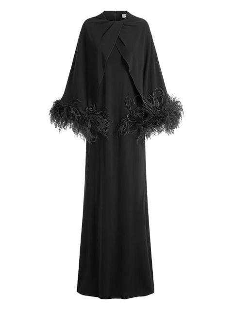 16Arlington Adelar feather-trim gown - Black - zdjęcie produktu nr 1