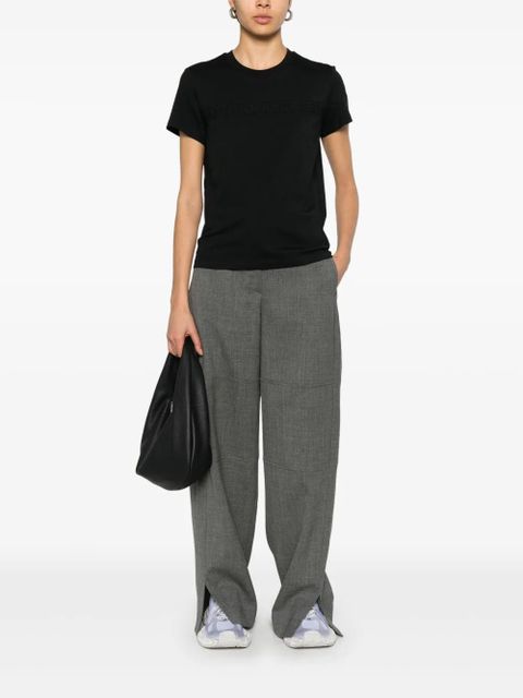 Moncler logo-embroidered T-shirt - Black - zdjęcie produktu nr 2