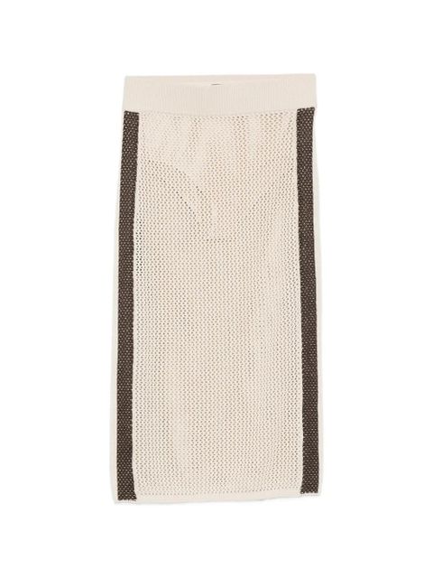PINKO knitted striped skirt - Neutrals - zdjęcie produktu nr 1