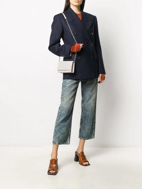 Maison Margiela four-stitch leather wallet-on-chain - White