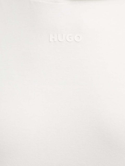 HUGO bluza lounge kolor beżowy z kapturem gładka 50490594