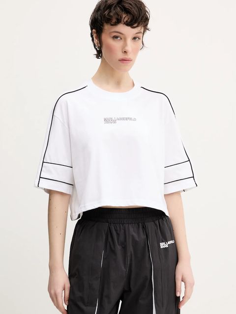 Karl Lagerfeld Jeans t-shirt bawełniany damski kolor biały A2W17028 - zdjęcie produktu nr 1
