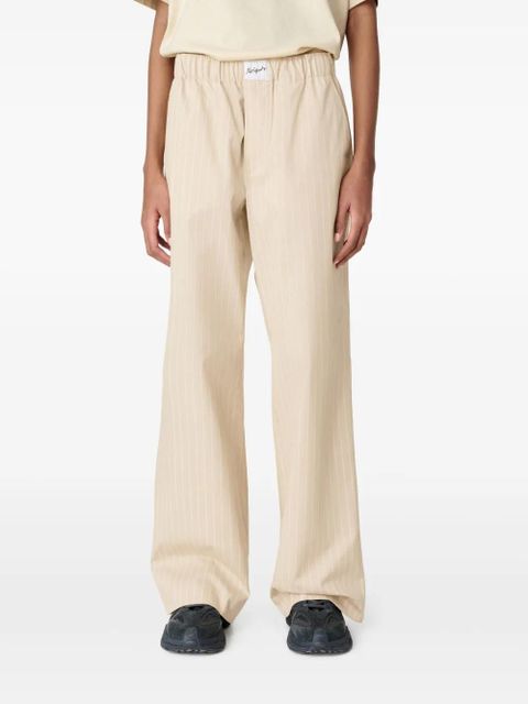 Axel Arigato striped cotton trousers - Neutrals