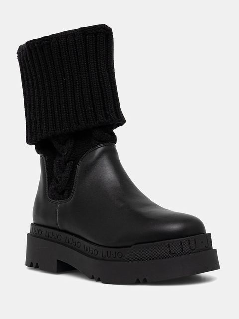 Liu Jo kozaki LOVE 65 damskie kolor czarny na płaskim obcasie SF5121TX33022222 - zdjęcie produktu nr 1