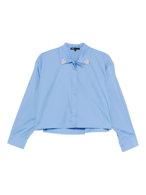 Maje brooch-detail blouse - Blue - zdjęcie produktu nr 1