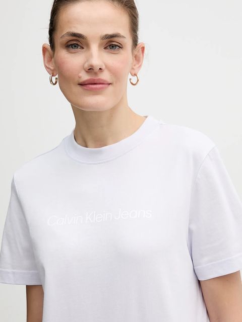 Calvin Klein Jeans t-shirt bawełniany damski kolor fioletowy LV047C912G - zdjęcie produktu nr 2