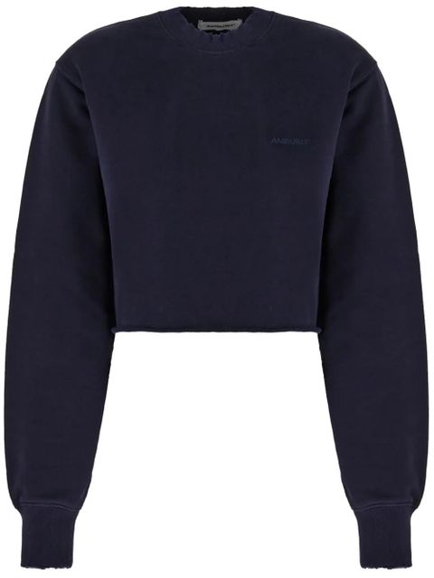 AMBUSH logo-embroidered cotton sweatshirt - Blue - zdjęcie produktu nr 1