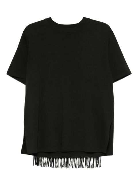 Sportmax fringe-detail T-shirt - Black - zdjęcie produktu nr 1