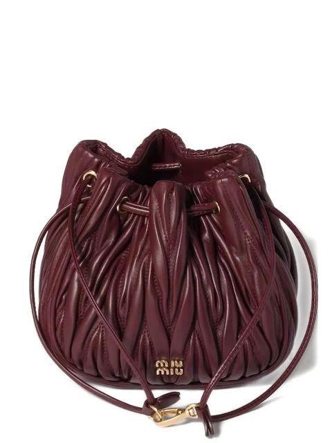Miu Miu matelassé drawstring clutch bag - Red