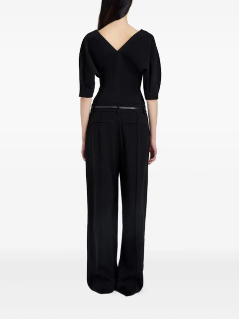 Proenza Schouler Darena V-neck top - Black