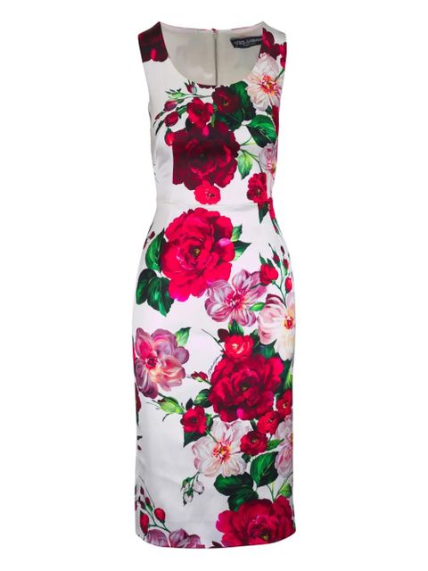 Dolce & Gabbana floral-print dress - White - zdjęcie produktu nr 1
