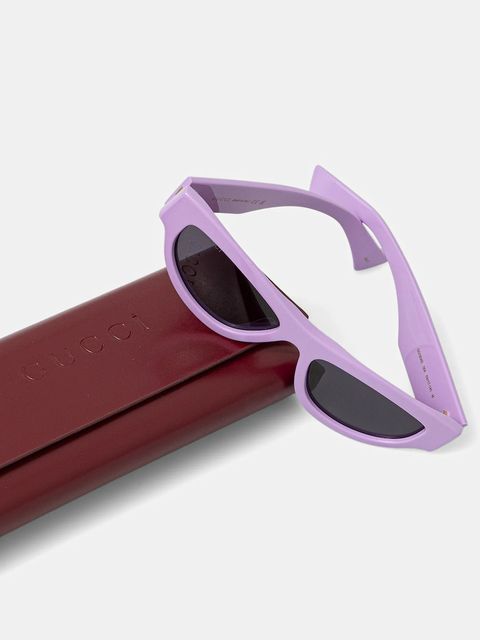 Gucci okulary przeciwsłoneczne damskie kolor fioletowy GG1834S
