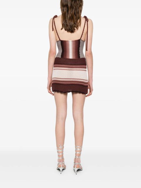 The Attico striped mini dress - Brown - zdjęcie produktu nr 2
