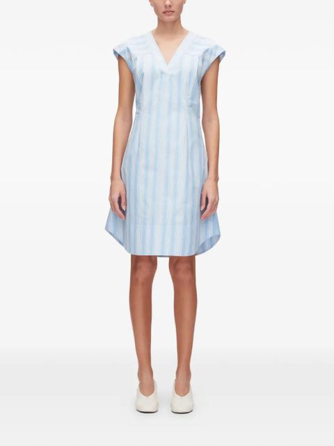 3.1 Phillip Lim striped V-neck mini dress - Blue