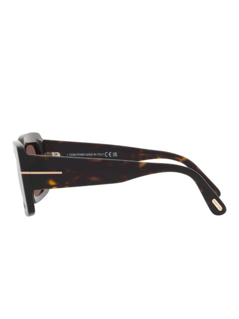 TOM FORD Eyewear geometric-frame sunglasses - Green