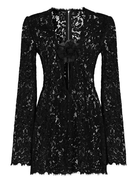 Dolce & Gabbana lace floral mini dress - Black - zdjęcie produktu nr 1