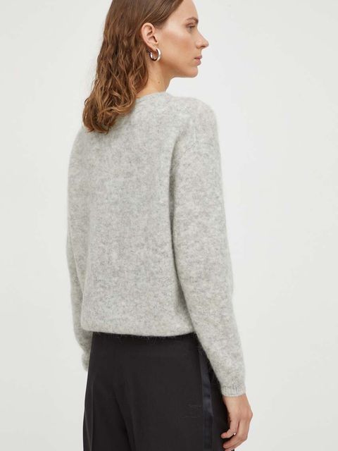 American Vintage kardigan wełniany GILET ML COL ROND