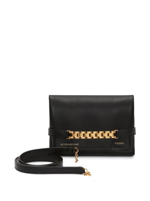 Victoria Beckham logo-print leather clutch bag - Black - zdjęcie produktu nr 2