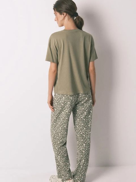 women'secret piżama bawełniana damska kolor zielony bawełniana 3132139