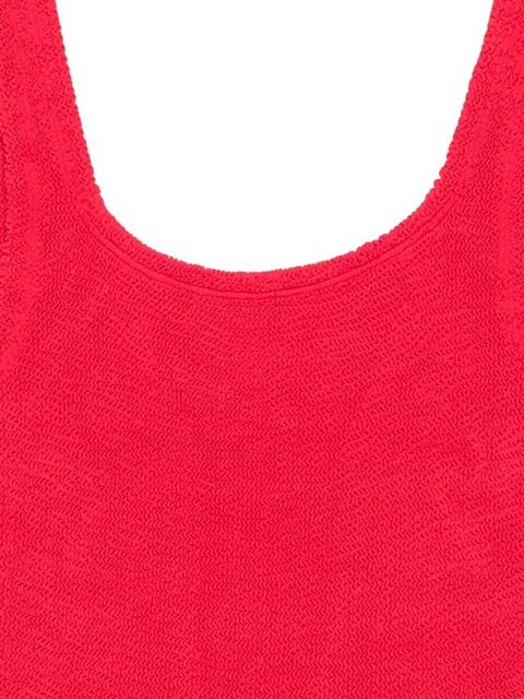 Hunza G crinkle-effect swimsuit - Red